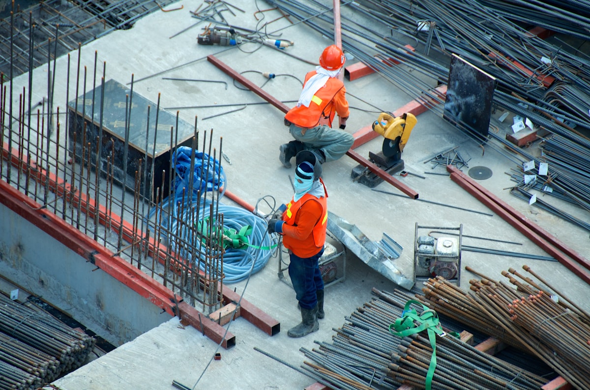 Heavy equipment on a worksite