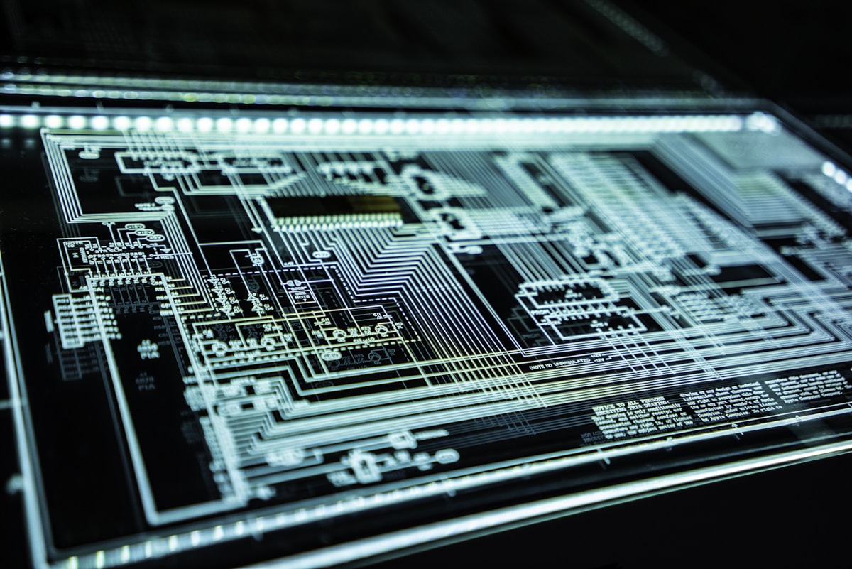 Abstract technology and security visual