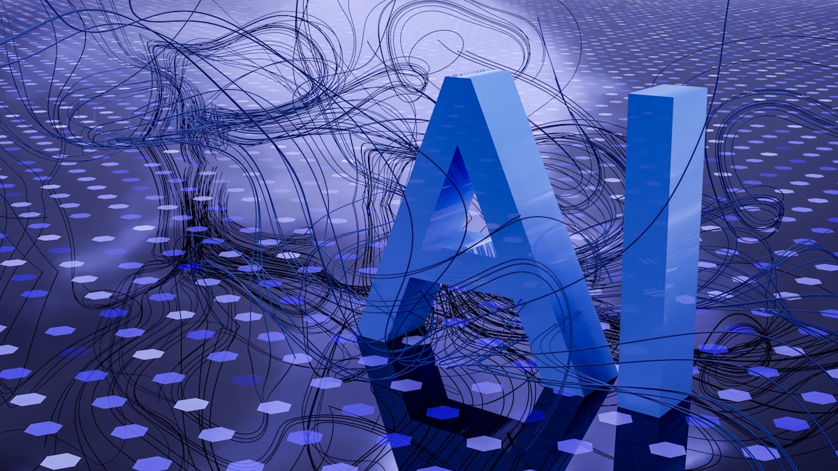 Abstract visualisation suggesting artificial intelligence